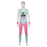 Herren Cosplay Kostüm Outfits Halloween Faschingskostüm 80er Jahre Trainingskostüme 80er Fitness Kostüme